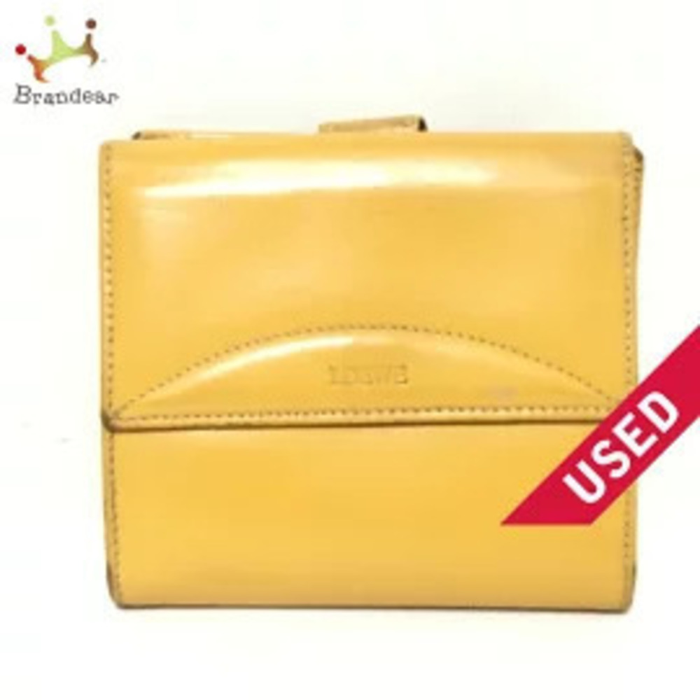 Loewe Bi fold Wallet Yellow Leather